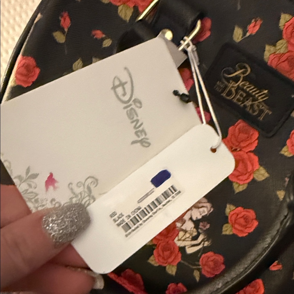 Disney Beauty and the Beast Black and Red Rose Satchel - Picture 3 of 6